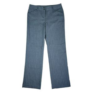 Geoffrey Beene Gray Dress Pants Womens Sz 10 Herringbone Mid Rise Straight Leg‎